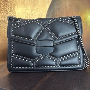 Studded Black Vegan Hand/Shoulder Bag